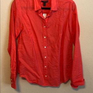 NWT J.Crew Coral Button down.